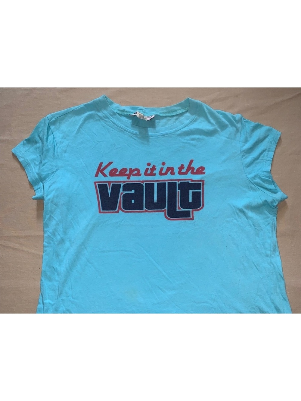 Self Esteem Light Blue 'Keep it in the Vault' Graphic T-Shirt XL